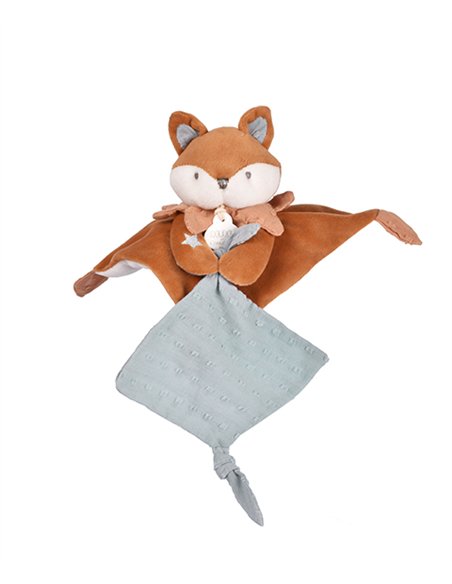 TIMO - Doudou attache-sucette renard