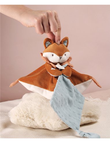 TIMO - Doudou attache-sucette renard