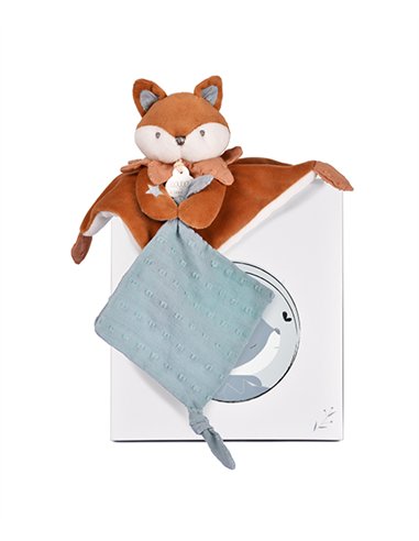 TIMO - Doudou attache-sucette renard