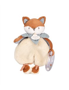 TIMO - Doudou avec hochet renard bleu 2