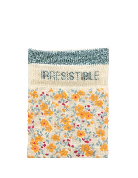 Chaussettes hautes "IRRESISTIBLE" – liberty orange - Poule House