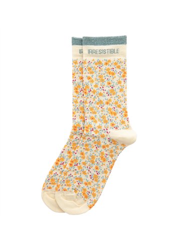 Chaussettes hautes "IRRESISTIBLE" – liberty orange - Poule House