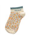 Chaussettes basses sneakers "PRECIEUSE" – liberty orange - Poule House