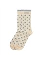 Chaussettes hautes "LEGENDE" – pois écru/ gris - Poule House