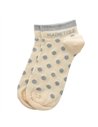 Chaussettes basses sneakers "MAGNETIQUE" – pois écru/ gris - Poule House