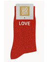 Chaussettes à Paillettes à Message "Love" - rouge - woom