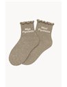 Chaussettes à Paillettes Enfant "Mini Pipelette" - beige -woom