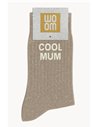 Chaussettes à Paillettes à Message "Cool Mum" - beige - woom