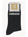 Chaussettes à Paillettes à Message "Connasse"- Noir - woom
