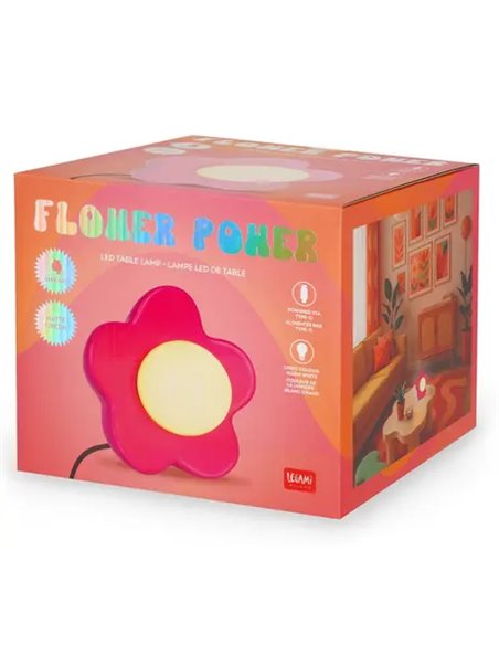 FLOWER POWER - LAMPE LED DE TABLE - MATTE PINK - Legami