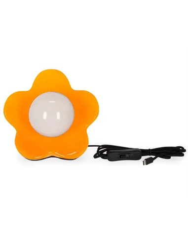 FLOWER POWER - LAMPE LED DE TABLE - SHINY ORANGE - Legami