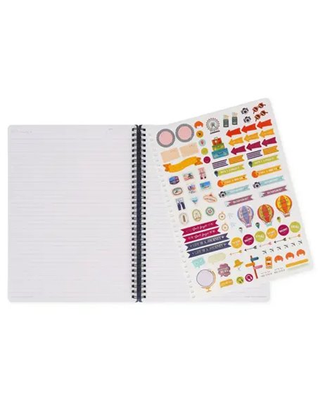 SPIRAL-BOUND NOTEBOOK - CAHIER LIGNÉ À SPIRALE - TRAVEL - Legami