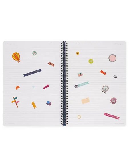SPIRAL-BOUND NOTEBOOK - CAHIER LIGNÉ À SPIRALE - TRAVEL - Legami