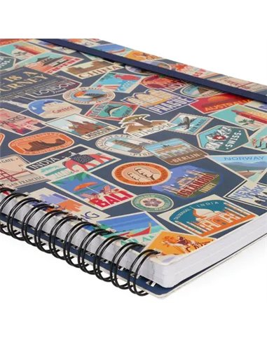 SPIRAL-BOUND NOTEBOOK - CAHIER LIGNÉ À SPIRALE - TRAVEL - Legami