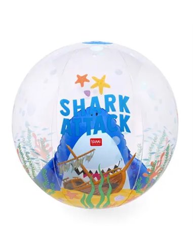 BEACH BALL - BALLON DE PLAGE GONFLABLE - SHARK - Legami