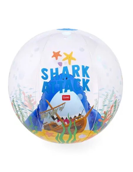 BEACH BALL - BALLON DE PLAGE GONFLABLE - SHARK - Legami