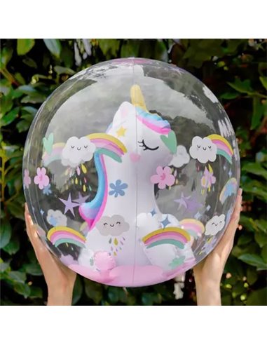 BEACH BALL - BALLON DE PLAGE GONFLABLE - UNICORN - Legami