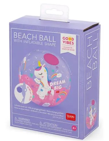 BEACH BALL - BALLON DE PLAGE GONFLABLE - UNICORN - Legami