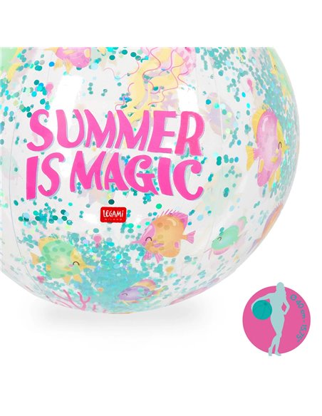 GLITTER BEACH BALL - SUMMER IS MAGIC - Legami