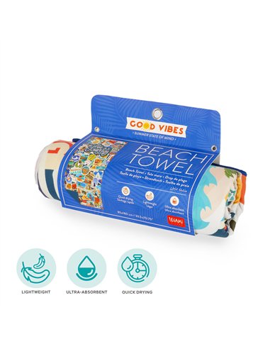 Drap de Plage Travel Stickers - Beach Towel - LEGAMI