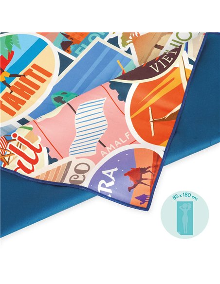 Drap de Plage Travel Stickers - Beach Towel - LEGAMI