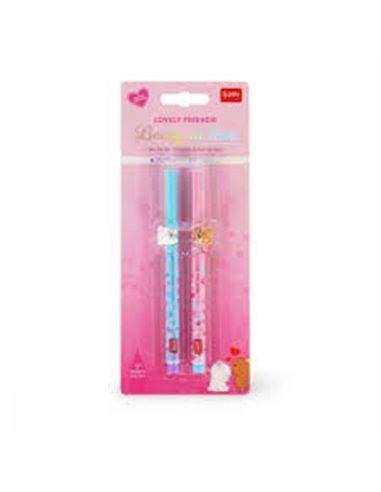 Set de 2 Stylos à Encre Gel - Beary in Love - Edition limitée St Valentin - LEGAMI