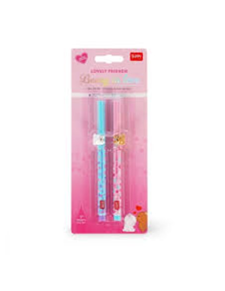 Set de 2 Stylos à Encre Gel - Beary in Love - Edition limitée St Valentin - LEGAMI
