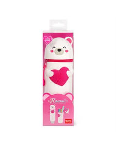 Trousse en Silicone 2-en-1 Kawaii Ourson - Edition limitée St Valentin -  LEGAMI