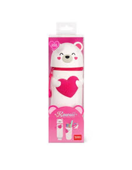 Trousse en Silicone 2-en-1 Kawaii Ourson - Edition limitée St Valentin -  LEGAMI