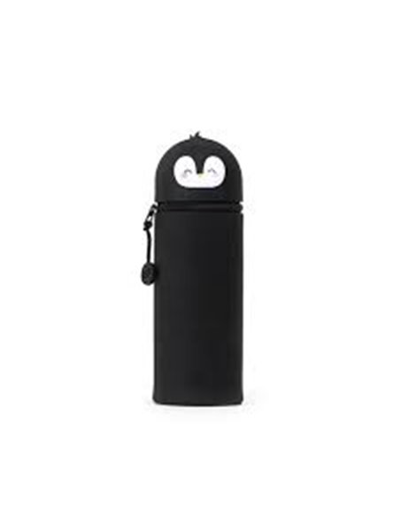 Trousse en Silicone 2-en-1 Kawaii pingouin - LEGAMI