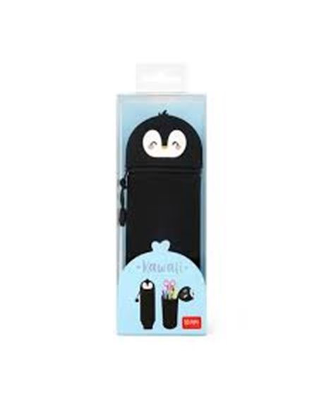 Trousse en Silicone 2-en-1 Kawaii pingouin - LEGAMI