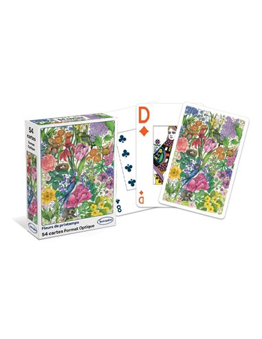 Jeu de 54 cartes - Fleurs de Printemps