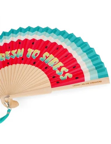 ¡QUÉ CALOR! - FOLDING FAN - WATERMELON