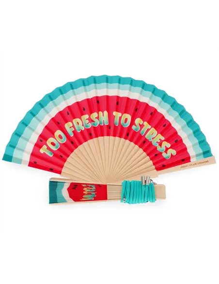 ¡QUÉ CALOR! - FOLDING FAN - WATERMELON