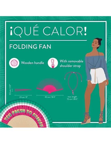 ¡QUÉ CALOR! - FOLDING FAN - WATERMELON