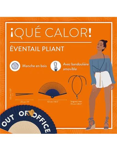 ¡QUÉ CALOR! - FOLDING FAN - OUT OF OFFICE - Legami