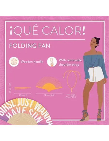¡QUÉ CALOR! - FOLDING FAN - SUNSET - Legami