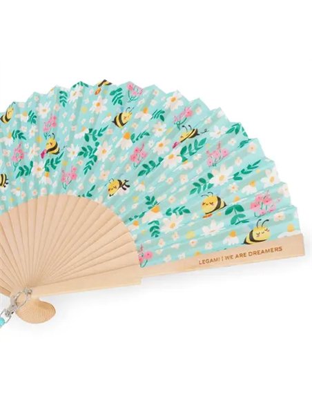 ¡QUÉ CALOR! - FOLDING FAN - BEE - GREEN - Legami