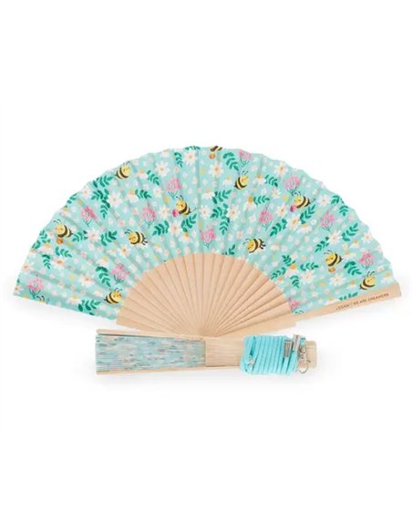 ¡QUÉ CALOR! - FOLDING FAN - BEE - GREEN - Legami