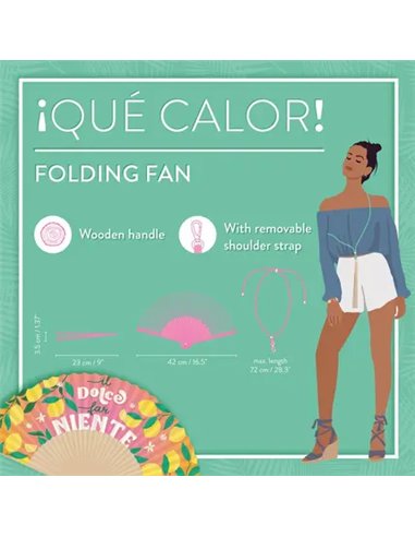 ¡QUÉ CALOR! - FOLDING FAN - DOLCE FAR NIENTE - Legami