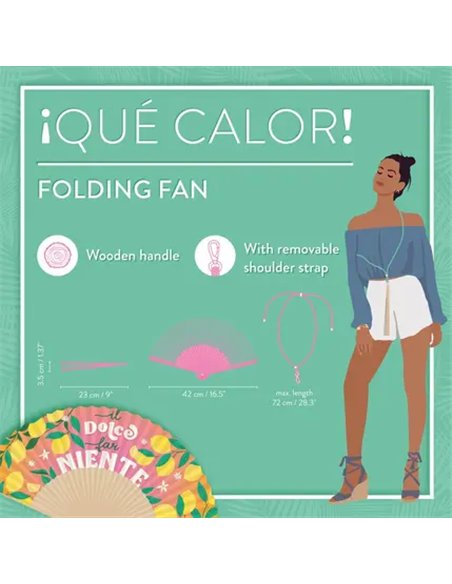 ¡QUÉ CALOR! - FOLDING FAN - DOLCE FAR NIENTE - Legami