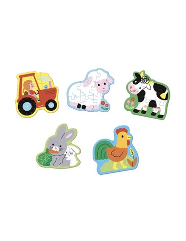 5 PUZZLES EVOLUTIFS FERME - Janod