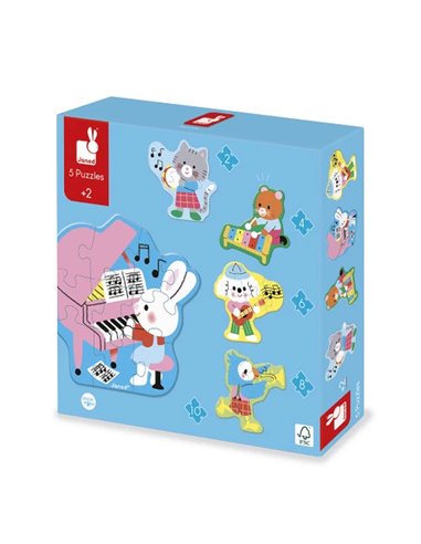 5 PUZZLES EVOLUTIFS MUSIQUE - Janod