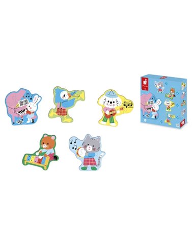 5 PUZZLES EVOLUTIFS MUSIQUE - Janod