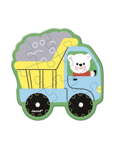 5 PUZZLES EVOLUTIFS VEHICULES - Janod