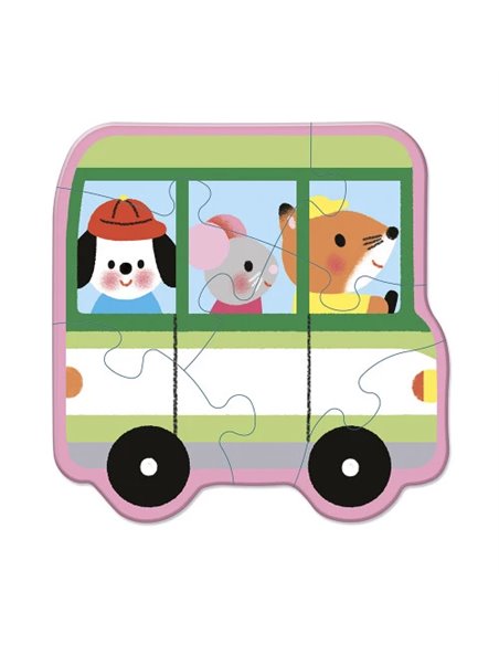 5 PUZZLES EVOLUTIFS VEHICULES - Janod