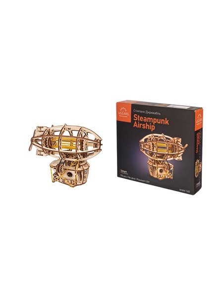UGEARS Modèles Mécaniques: MINI STEAMPUNK ZEPPELIN 16,9x13,6x9cm, 170 pièces