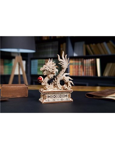 UGEARS Modèles Mécaniques: DRAGON de BOIS 14,5x18,1x5,2cm, 141 pièces