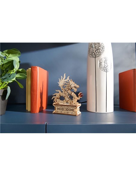 UGEARS Modèles Mécaniques: DRAGON de BOIS 14,5x18,1x5,2cm, 141 pièces