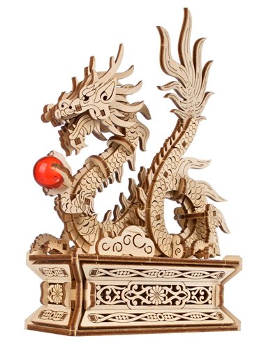UGEARS Modèles Mécaniques: DRAGON de BOIS 14,5x18,1x5,2cm, 141 pièces